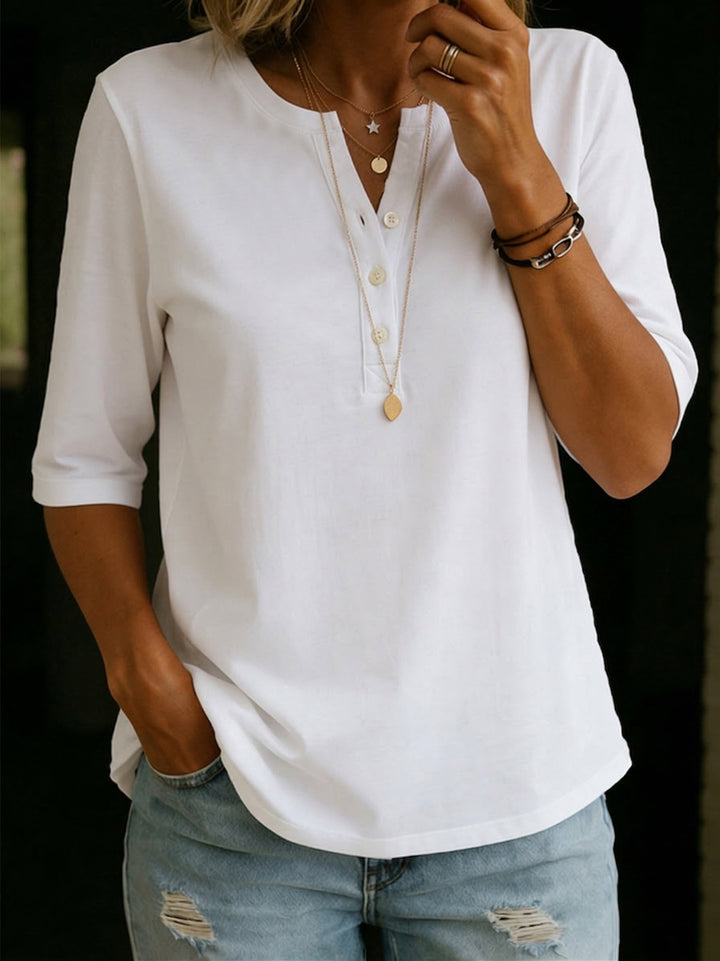 Brianna - Bluse mit Knopf-Details