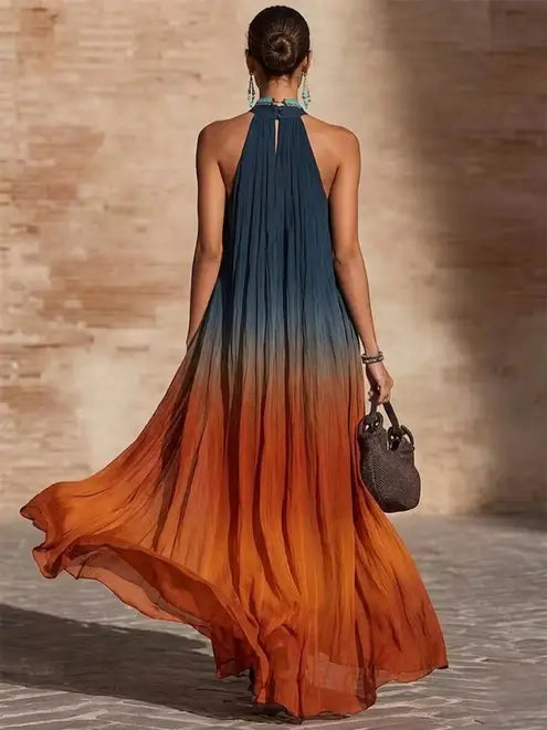 Calissa - Weiches Neckholder-Maxikleid