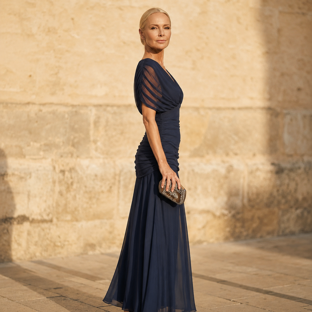 Lileas - Plissiertes Abendkleid mit softem Griff
