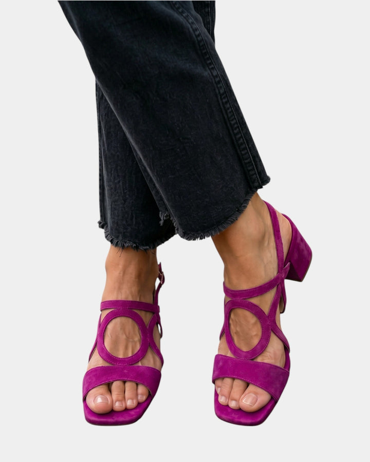 Florette - Sandaletten mit Cut-out-Riemen und Blockabsatz