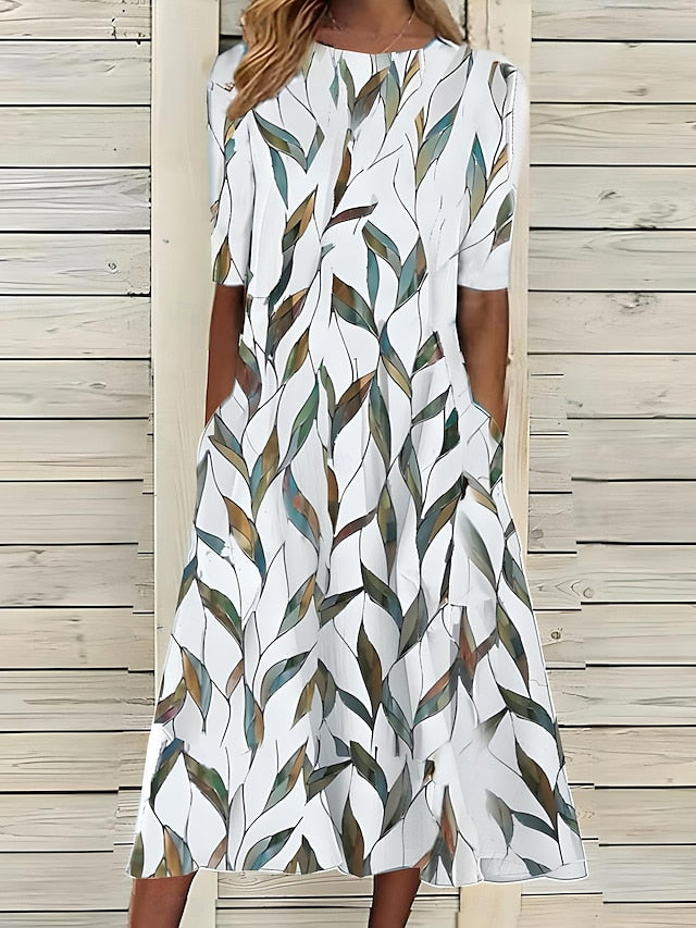 Xylara - Florales Midikleid mit Soft-Touch