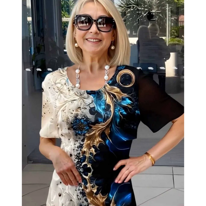 Greya - weiches, florales A-Linien-Sommerkleid