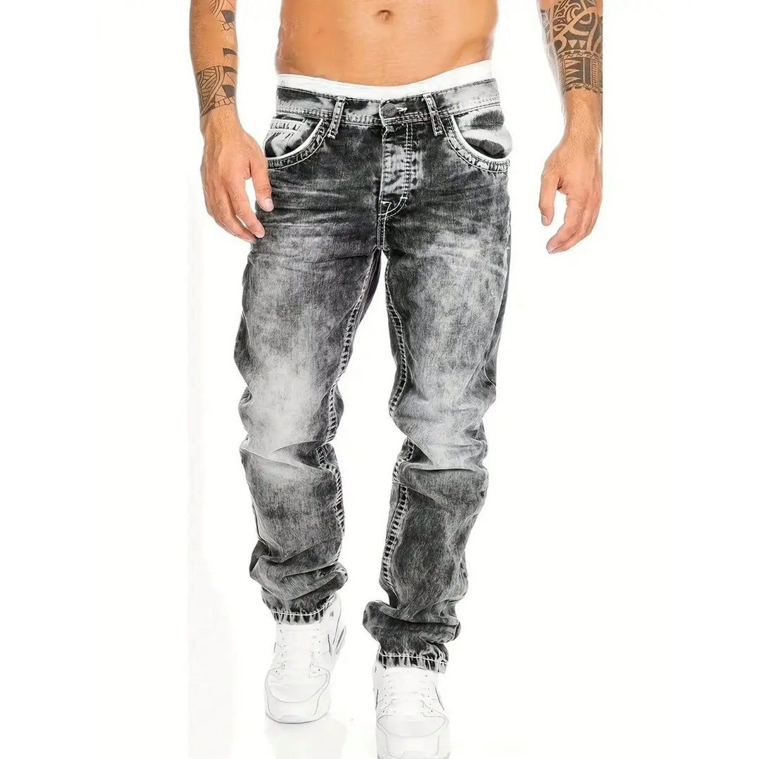 Dario - Gerade geschnittene Jeans in Vintage-Waschung