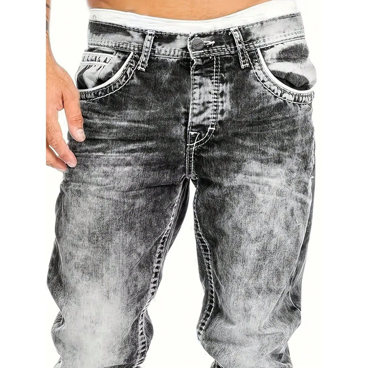 Dario - Gerade geschnittene Jeans in Vintage-Waschung