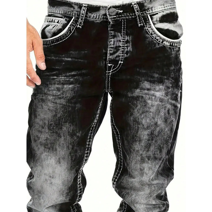Dario - Gerade geschnittene Jeans in Vintage-Waschung