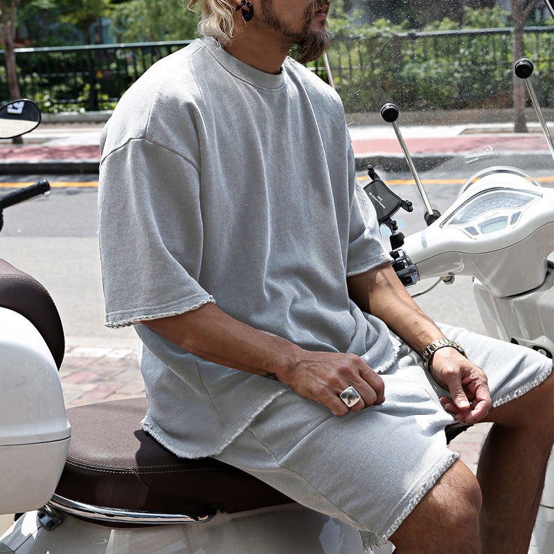 Eamon - lässiges Oversize T-Shirt- und Shorts-Set