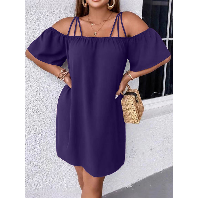 Alissia - Luftiges schulterfreies Kleid