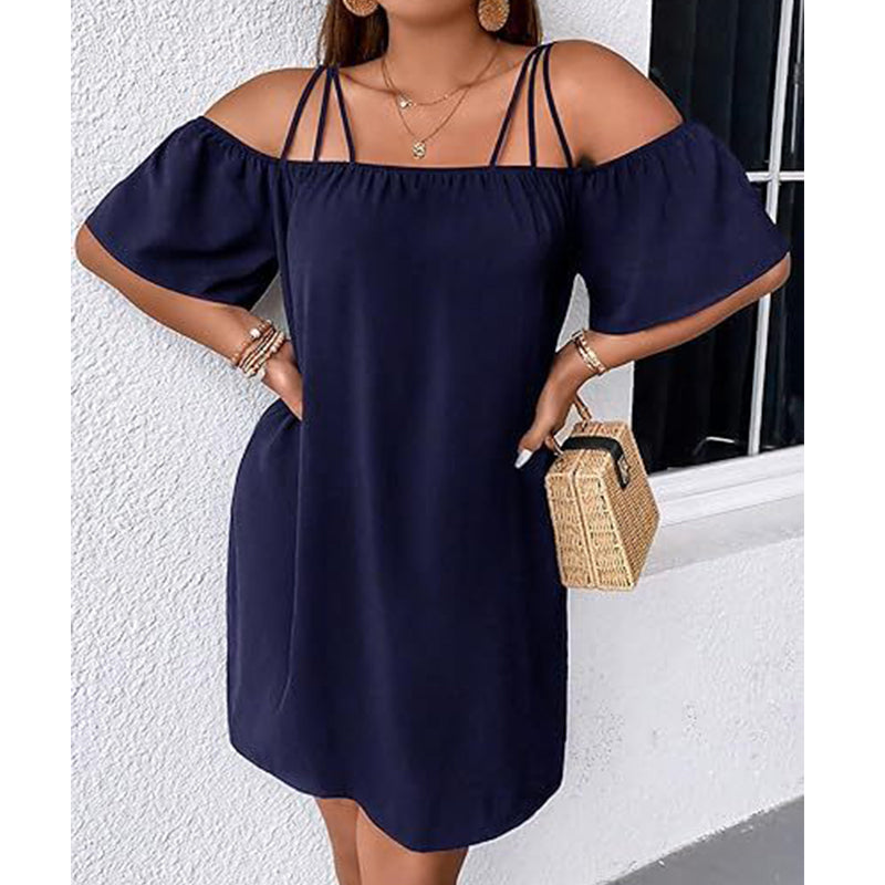 Alissia - Luftiges schulterfreies Kleid