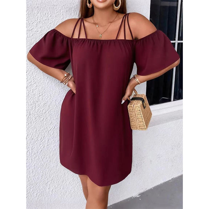 Alissia - Luftiges schulterfreies Kleid