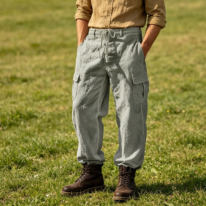 Donovan - Atmungsaktive Cargohose aus Leinen