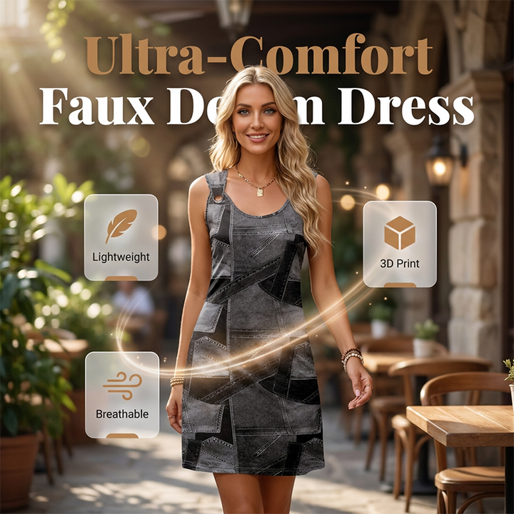 Havilah - Weiches Denim-Look-Kleid