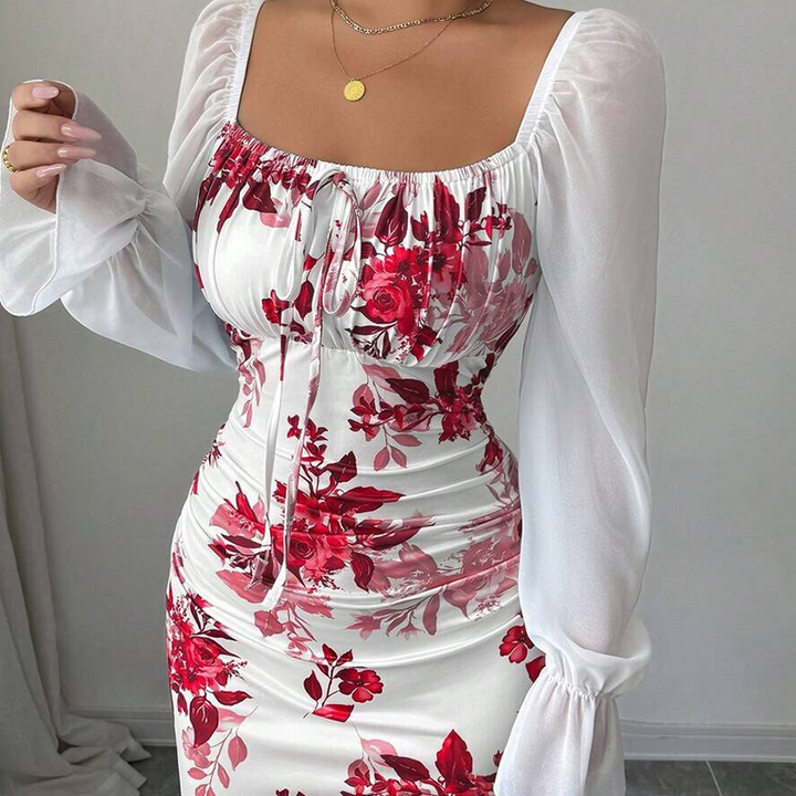 Noevalle - Florales Softtouch-Meerjungfrau-Kleid