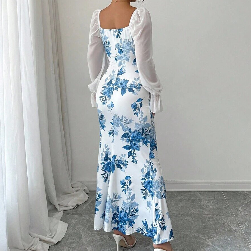 Noevalle - Florales Softtouch-Meerjungfrau-Kleid