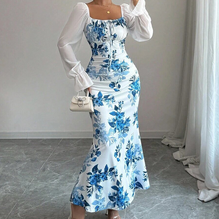 Noevalle - Florales Softtouch-Meerjungfrau-Kleid
