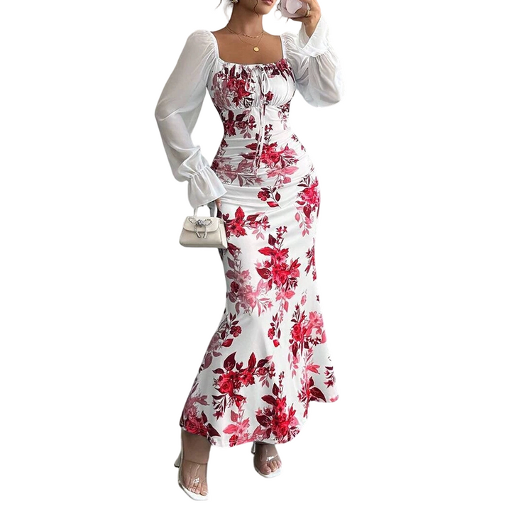 Noevalle - Florales Softtouch-Meerjungfrau-Kleid