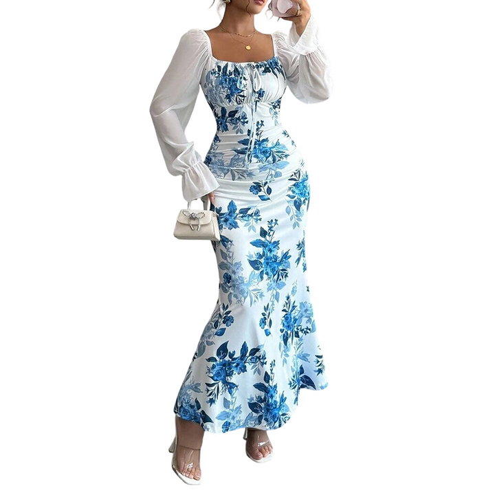 Noevalle - Florales Softtouch-Meerjungfrau-Kleid