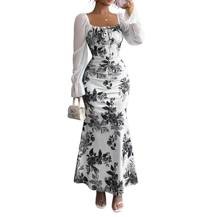 Noevalle - Florales Softtouch-Meerjungfrau-Kleid