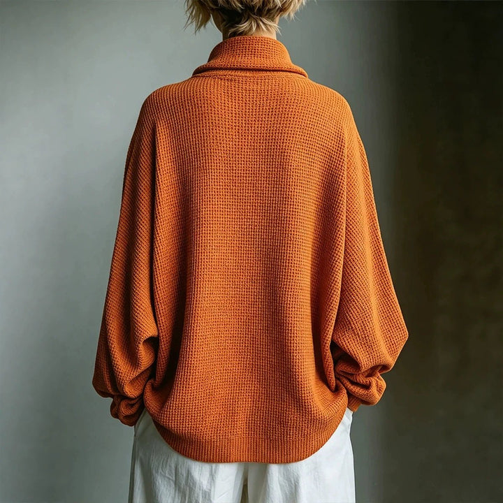 Aella - Strukturiertes Oversize-Top mit Stehkragen